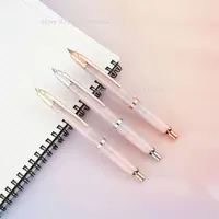 ¡Color limitado! JINHAO 20 pluma estilográfica de resina con Clip de oro rosa, pluma de tinta de punta EF F con convertidor, regalo de papelería para escuela y oficina