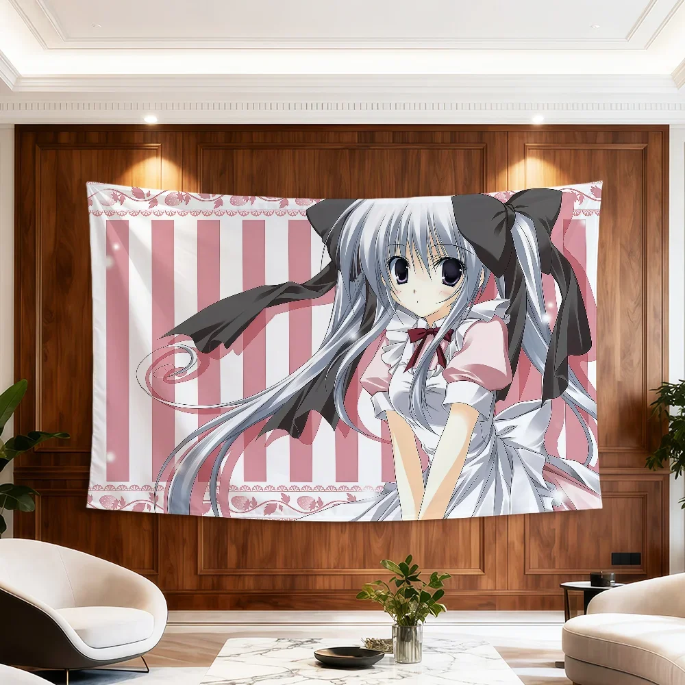 Kawaii Moe Drop Flag Anime Zimmer Wohnheim Y2k Candy Party Hogar Nachttisch Wohnzimmer Wandbehang Mädchen Korie Deko Riko Banner Geschenk – Detail 13