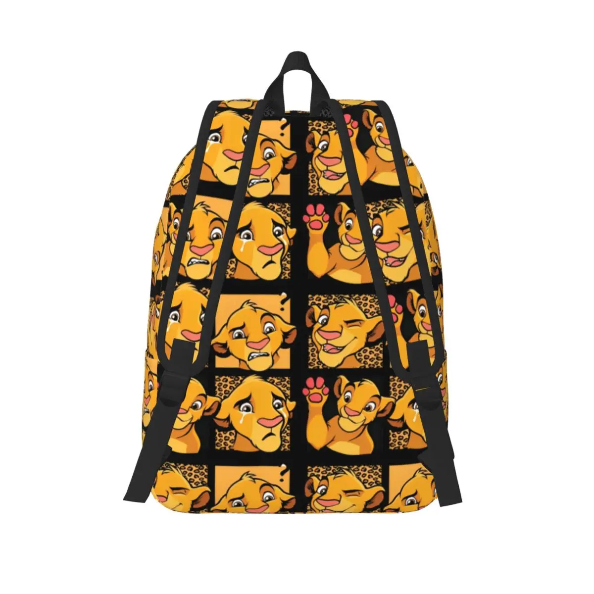 Rei leão simba moda mochila durável estudante trabalho daypack para homens mulheres faculdade sacos de lona