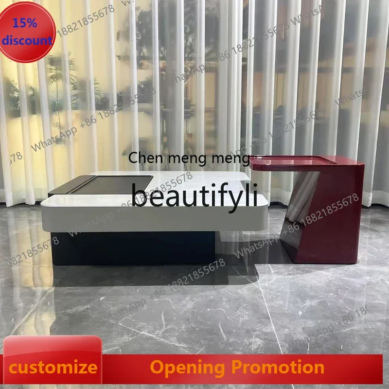 S7486teae Italian minimalist coffee table combination living room home modern minimalist Nordic microcrystalline stone high sens
