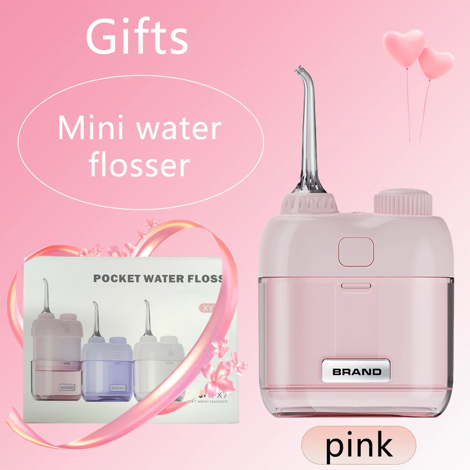 Mini Oral Irrigator Multiple Colors Portable Teeth Cleaner  2 Jet Tip 4 Modes Teeth Clean Suitable For Children And Couples