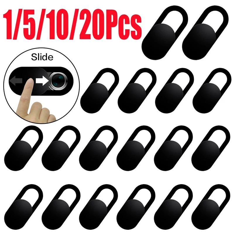 1-20pcs WebCam Cover Phone antispy Universal Webcam Cover Shutter Magnet for ipad iphone Laptops PC Tablet Smartphone Front Lens