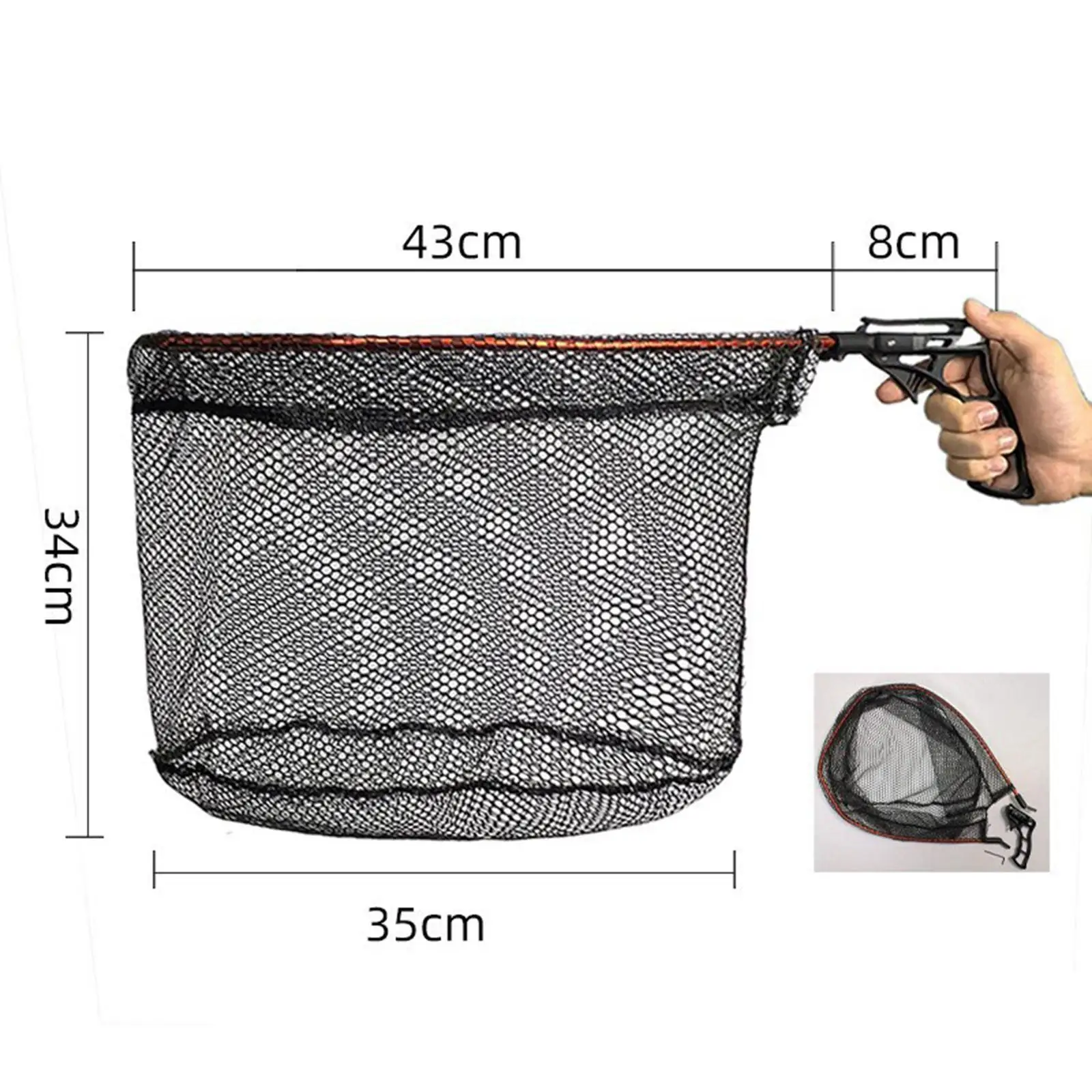 شبكة صيد السمك، أداة صيد شبكية قابلة للفصل، مقبض مريح