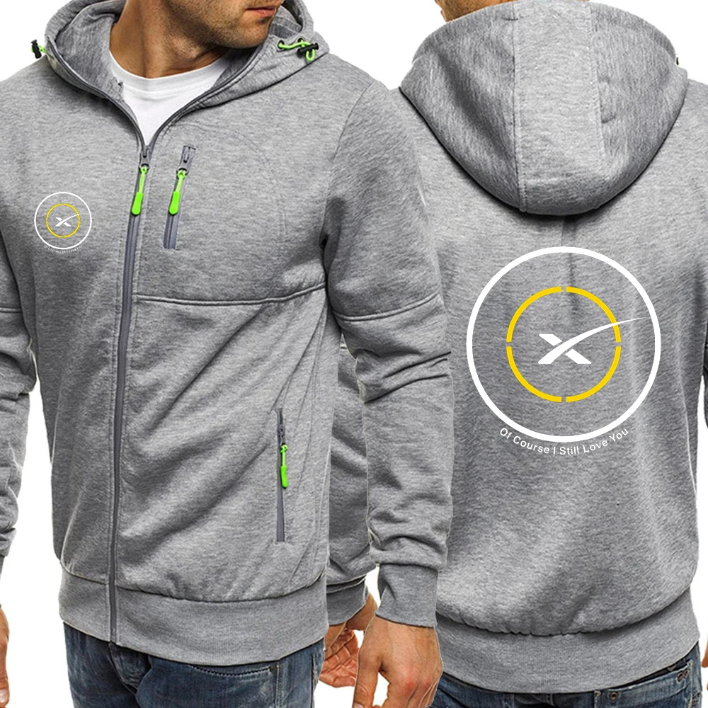 2025 Popular Man SPACEX SPACE X LOGO ELON Jacket Men Autumn Man's Loose Tops Coat Print New Type Sports Comfortable Hoodies
