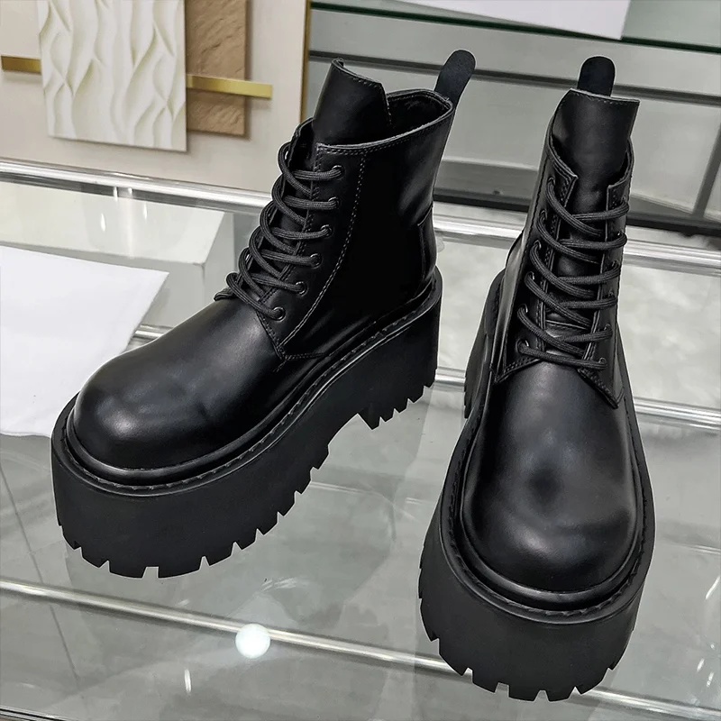 

High quality winter new style Fleece-lined women's thick-soled short boots made of cowhide fabric 25090734