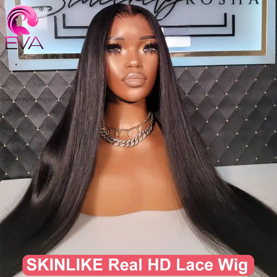 Eva Hair Silky Straight HD Lace Front Human Hair Wigs 13x6 Full Frontal HD Lace Wig 5X5 Lace Closure Wig Glueless Wig For Women