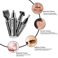 Tondeuse électrique 4 en 1 Kemei KM-6630 pour hommes, tondeuse rechargeable pour nez, oreilles, cheveux et barbe, nettoyeur de nez et d'oreilles 2