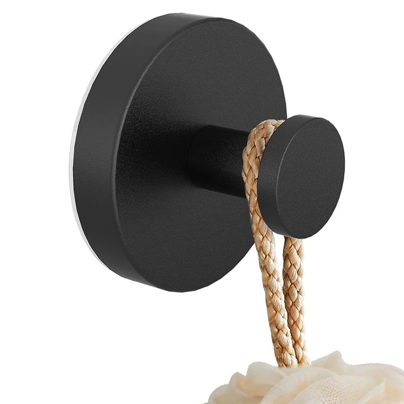 Black Vacuum Suction Cup Hook Punch Free Bath Sucker Hook Tile Wall Hook Hanger for Kitchen Rag Bathroom Towel Robe Storage