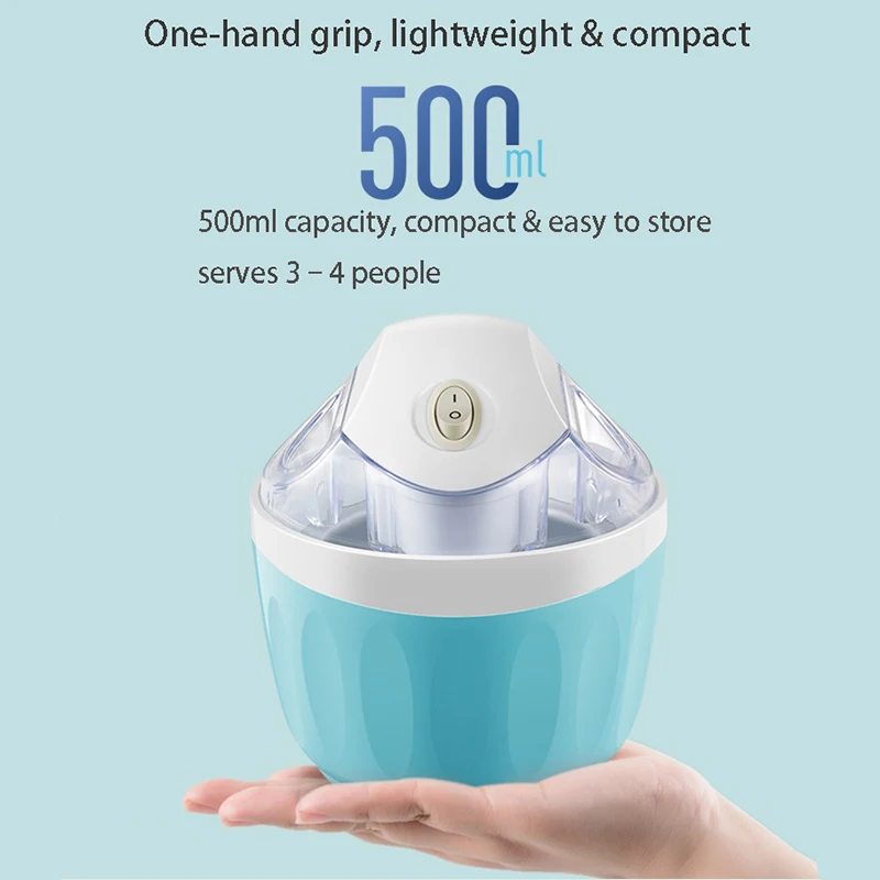 Image 7: Machine à crème glacée électrique portable, machine à crème glacée DIY, machine à yogourt glacé, smoothie, milkshake, 500 ml