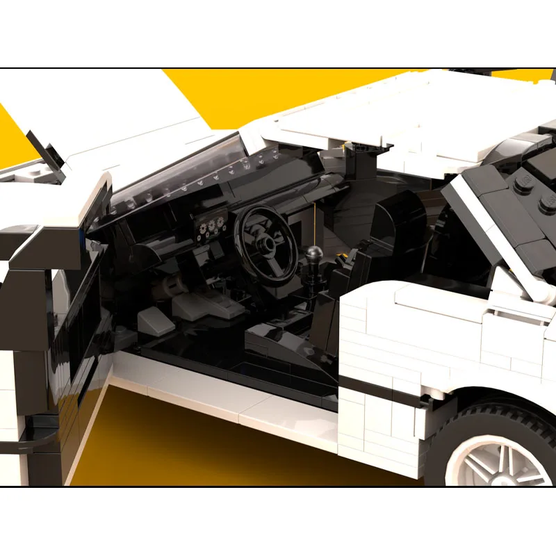 MOC-239501 White New Sports Car Building Block Model, 1018 Parts, Creative Children's Birthday Building Block Toy Gift