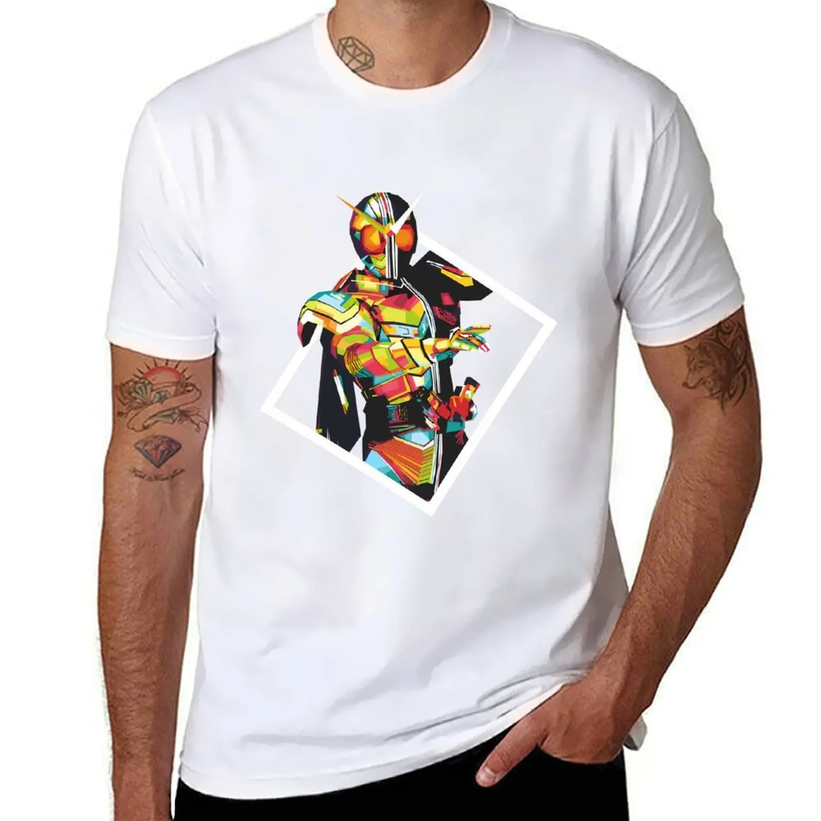 

Kamen Rider W T-Shirt men t shirt cotton 100% man t shirts for men T-Shirt