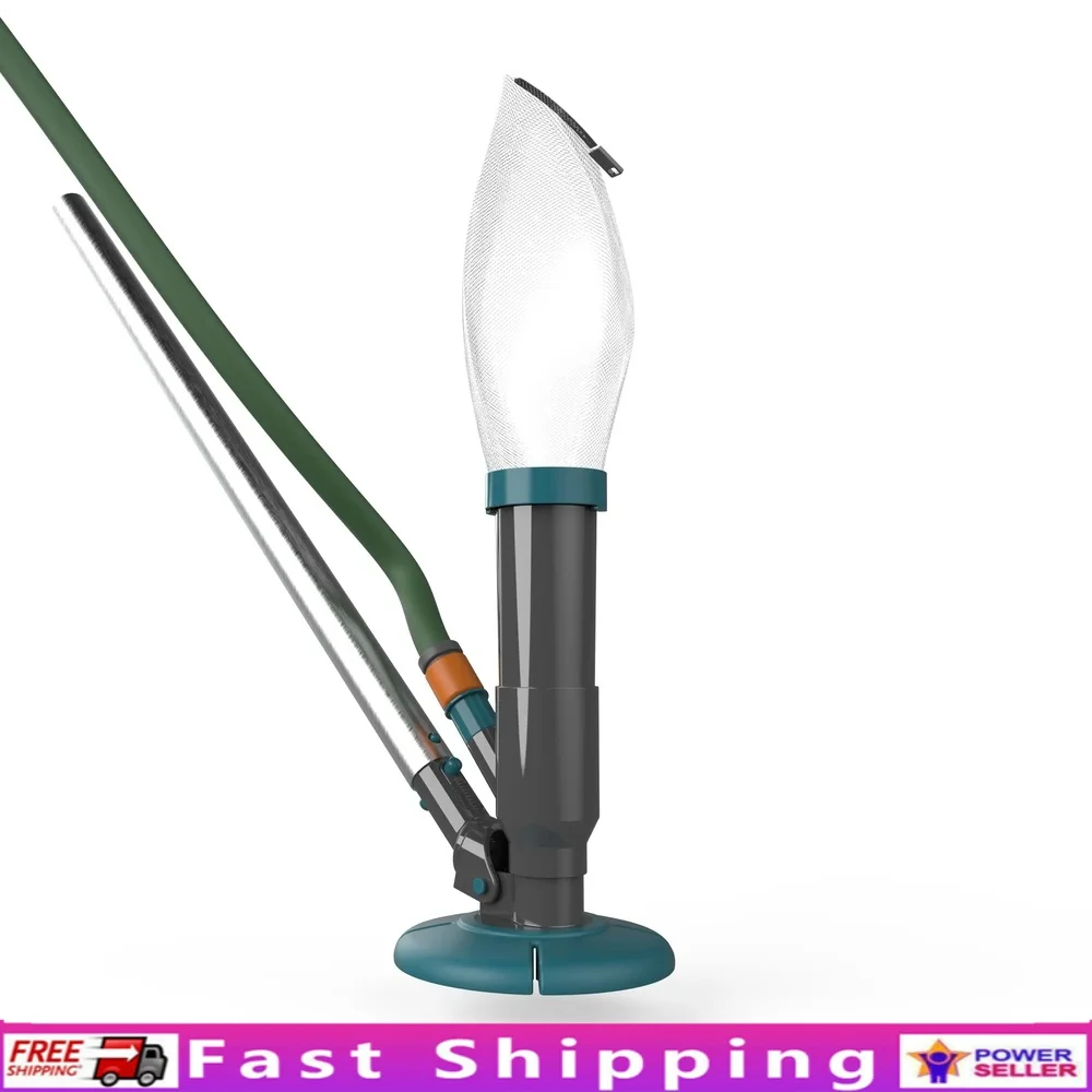 

Spa Vacuum Cleaner Above Ground Pools and Spas 360 Flexible Design with Bristles Clip-On Debris Bag Quick Connect Adapter