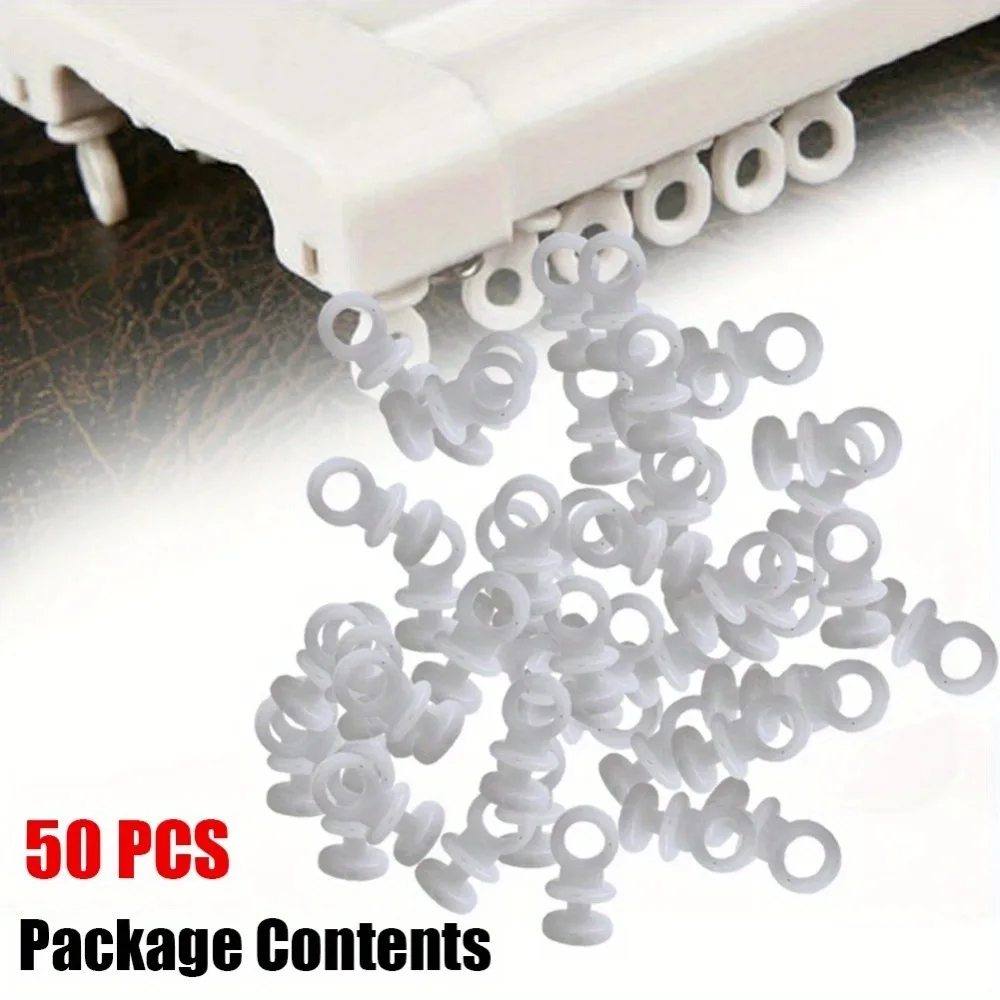 50pcs For Camper Curtain Track Hooks Runner Fit For Camper Van Motorhome Caravan Boat Home Hanging Curtain Glider Hook