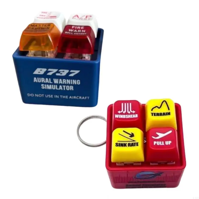 

2025 New Use Simulator Keychain Led Warning Light Aviation Sound Simulator