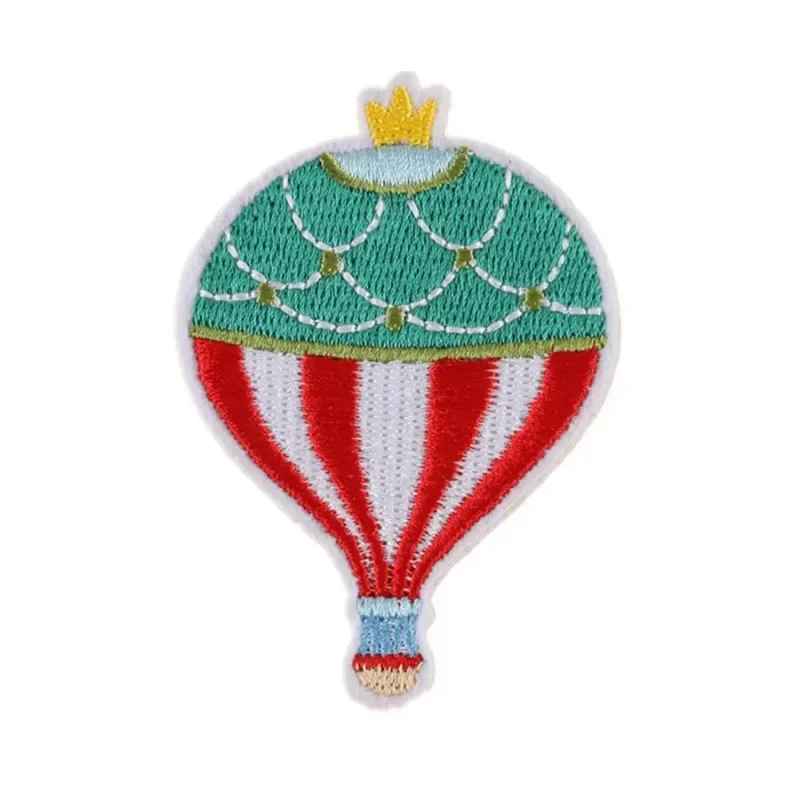 50pcs/Lot Luxury Embroidery Patch Hot Air Balloon Shirt Bag Hat Clothing Decoration Accessories Craft Diy Applique