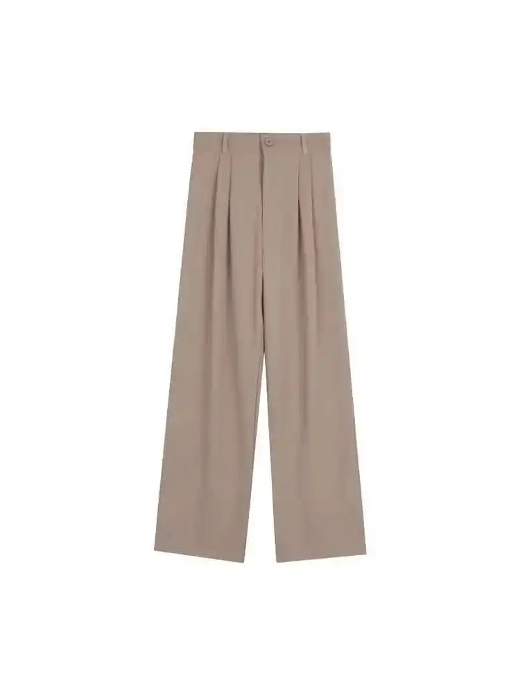 Casual Wide Leg Woman Trousers Spring Autumn High Waist Pants For Women Outfits Clothing Elastic Korean Fashion