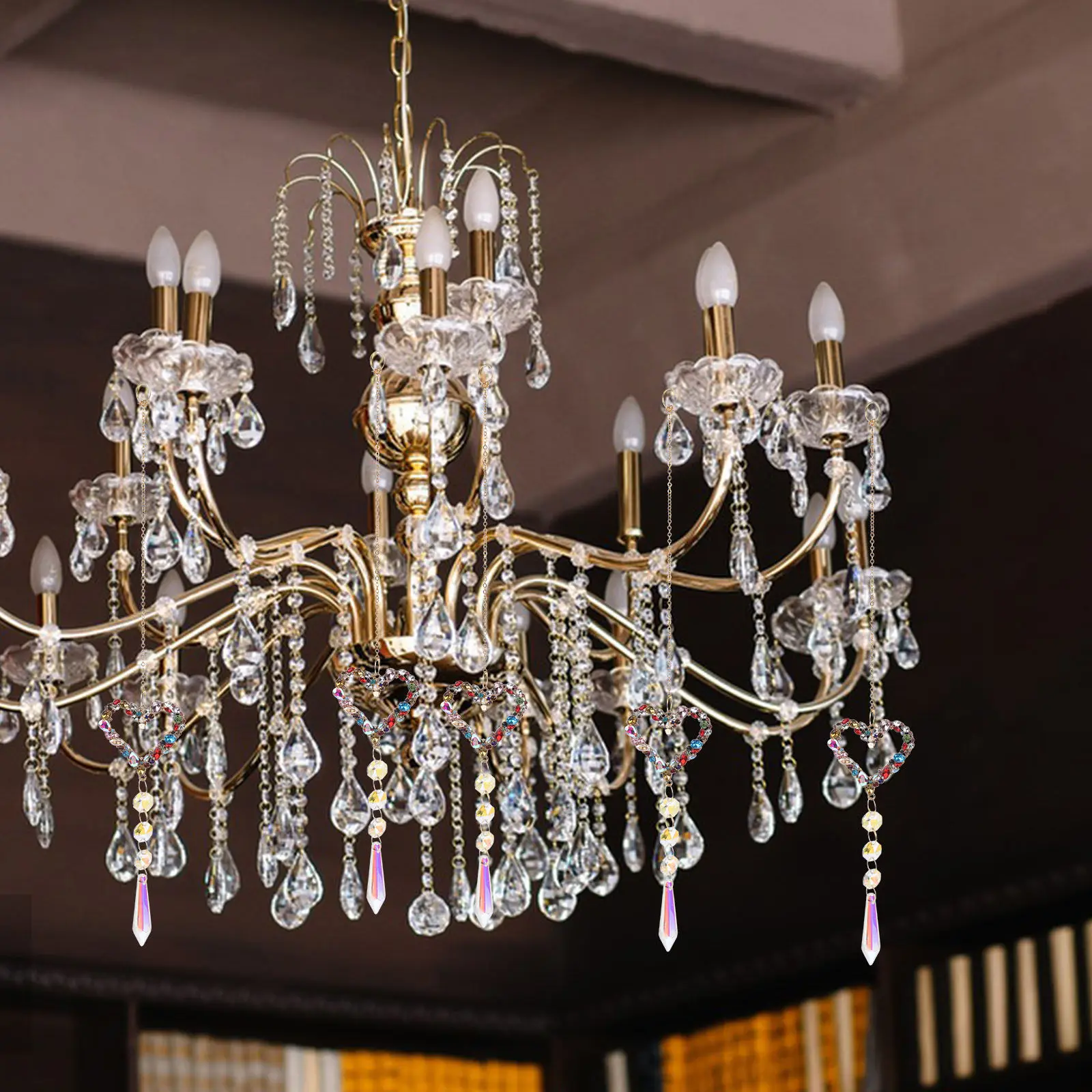 1Set Decorative Fan Pull Chain Extender Beaded Ceiling Light Pull Chain for Ceiling Fans Blinds Lamps Wall Bedside Bathroom
