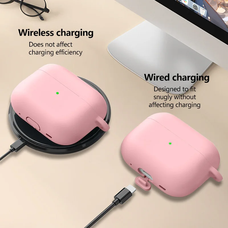 Neu für Airpods Pro 3 2025, Silikonhülle, Kopfhörer-Zubehör mit Reinigungsset und Lanyard, vollständige Schutzhülle für Airpods Pro 3 – Detail 2