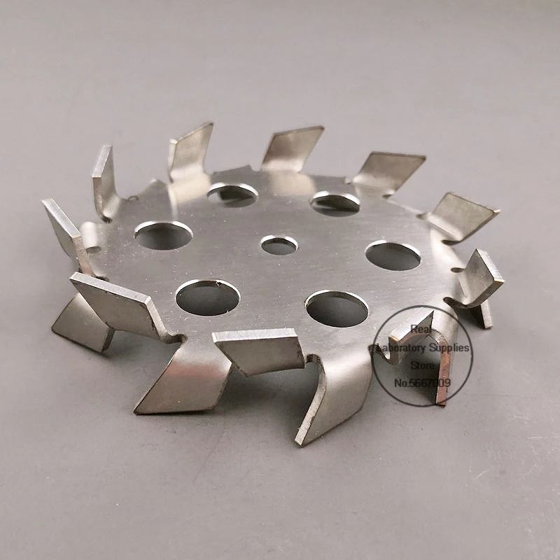 1piece Lab Stainless Steel Saw Tooth Type Stirrer Dispersion Disk Round Plate Dispersing Stirring Blade with Diversion Hole