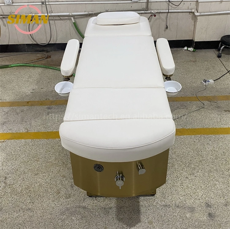 سرير شامبو فاخر من سيمان، كرسي غسيل للشعر، اختياري لتدوير المياه، سرير تجميل احترافي، وظيفة باديكير، صالون سبا للأظافر