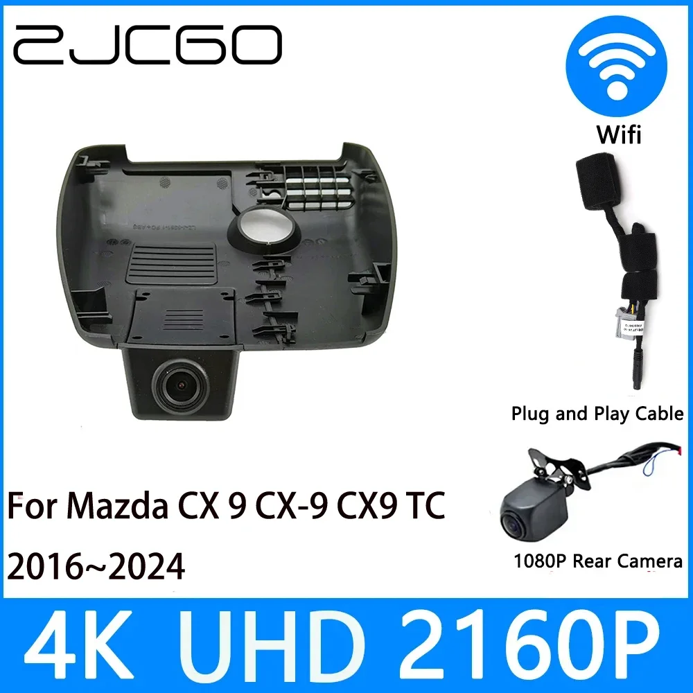 

ZJCGO Dash 4K UHD 2160P Car Video Recorder DVR Night Vision Parking for Mazda CX 9 CX-9 CX9 TC 2016~2024