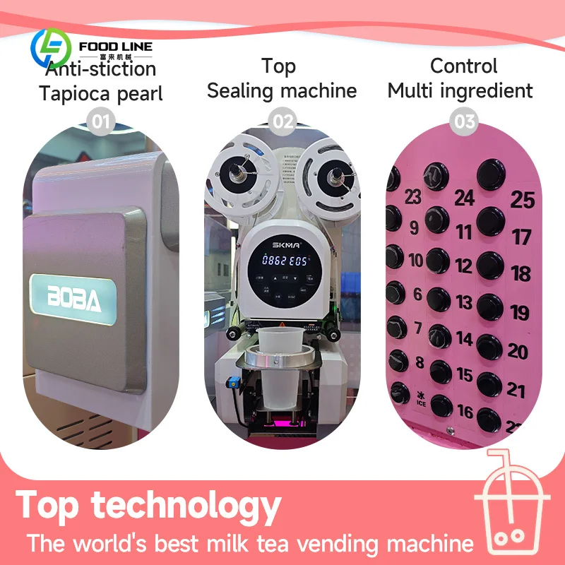 Smart Diy Milk Tea Vending Machine Robot Bubble Tea Equipment Vending Machine for Sale Machine for Small Businesses - Image 4