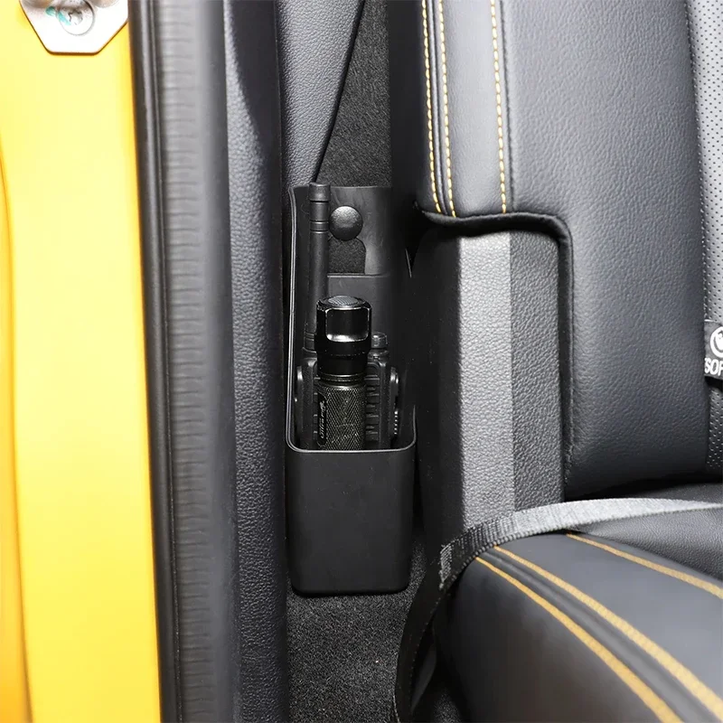 

For Ford Ranger 2023+ ABS BLACK rear seat side storage box car storage accessories increase storage space