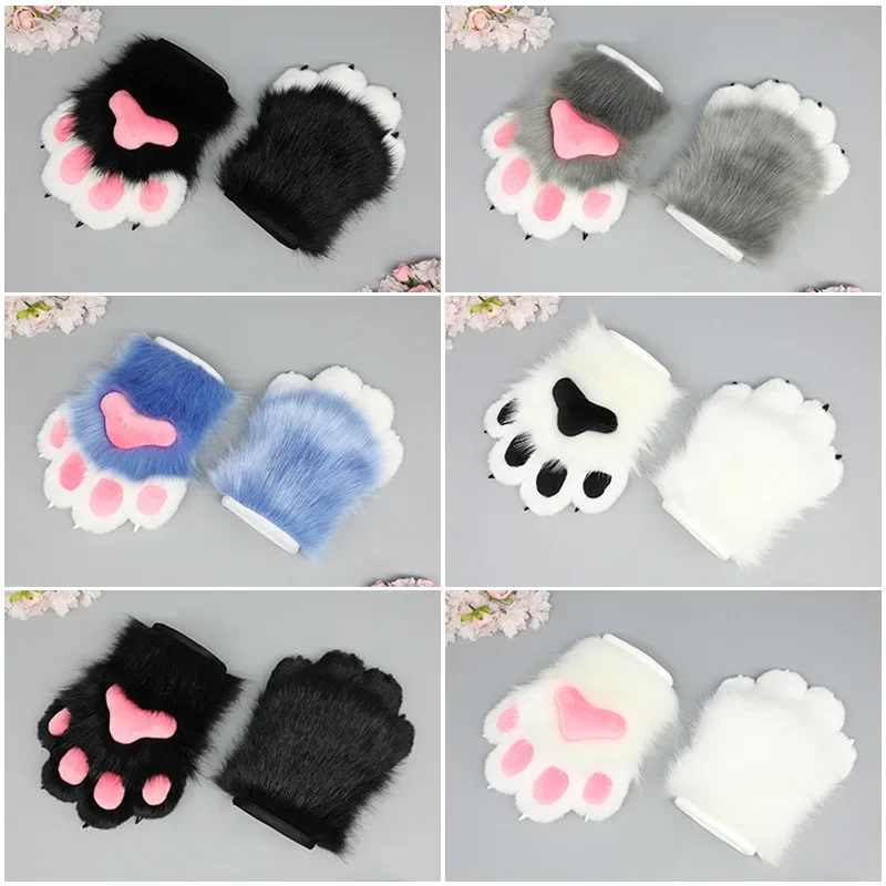 Cosplay Clothing Accessories Fursuit Fursuit Accessories Plush Nails Claw Gloves