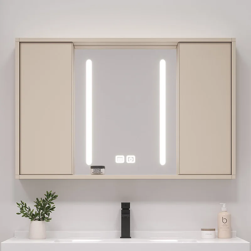 Espejo De baño con iluminación minimalista, tocador De lujo a la moda, espejo De baño para Villa, Muebles De Hotel, Muebles De Baño Lsysj