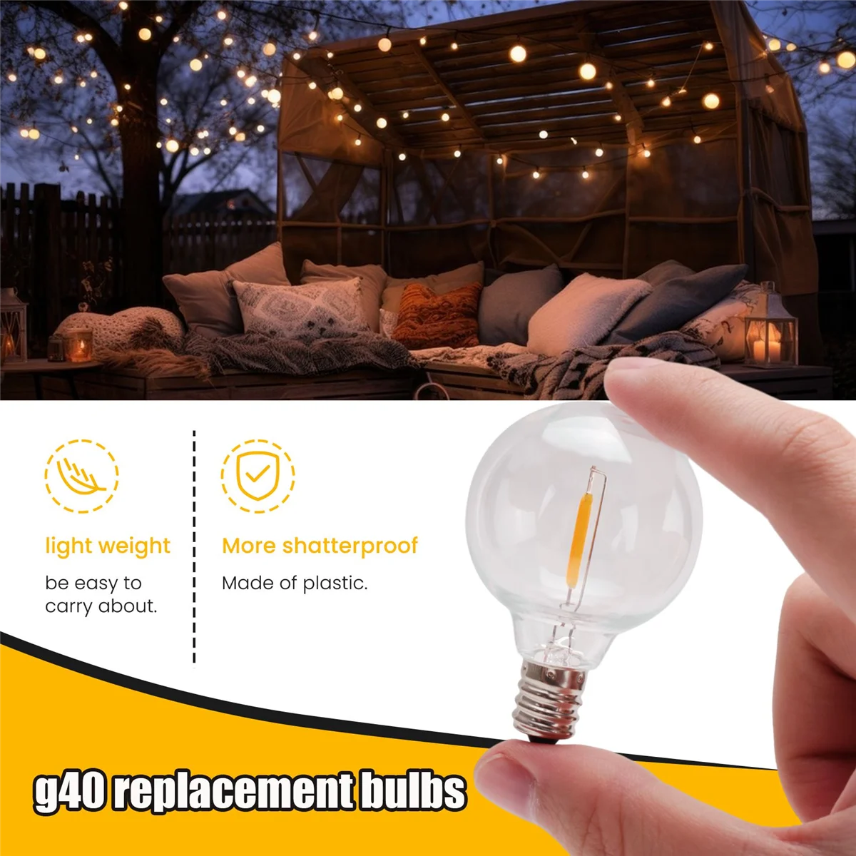 Xfdz 6Pcs G40 Led R…