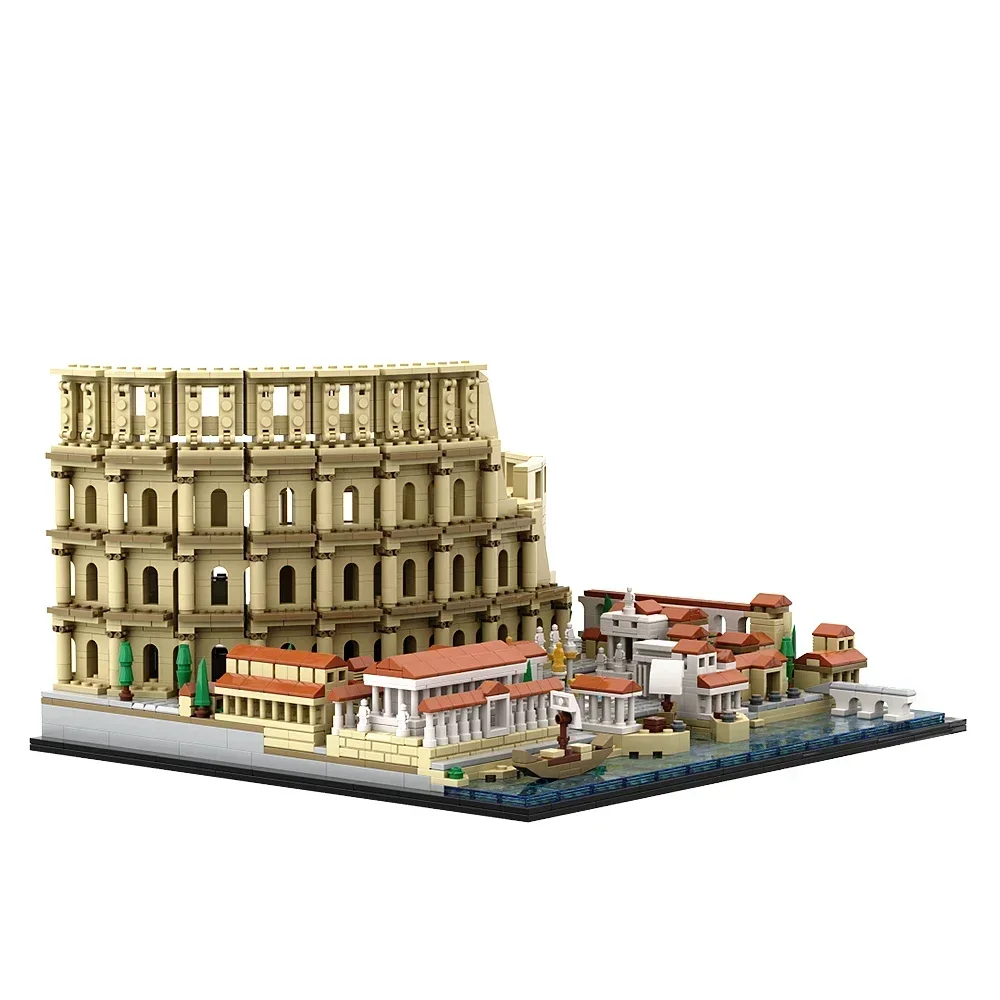 

EKbricks MOC Colosseum Worn World Famous Architecture Building Blocks Louvre Big Ben Colosseum Micro Bricks Toy For Collect Gift