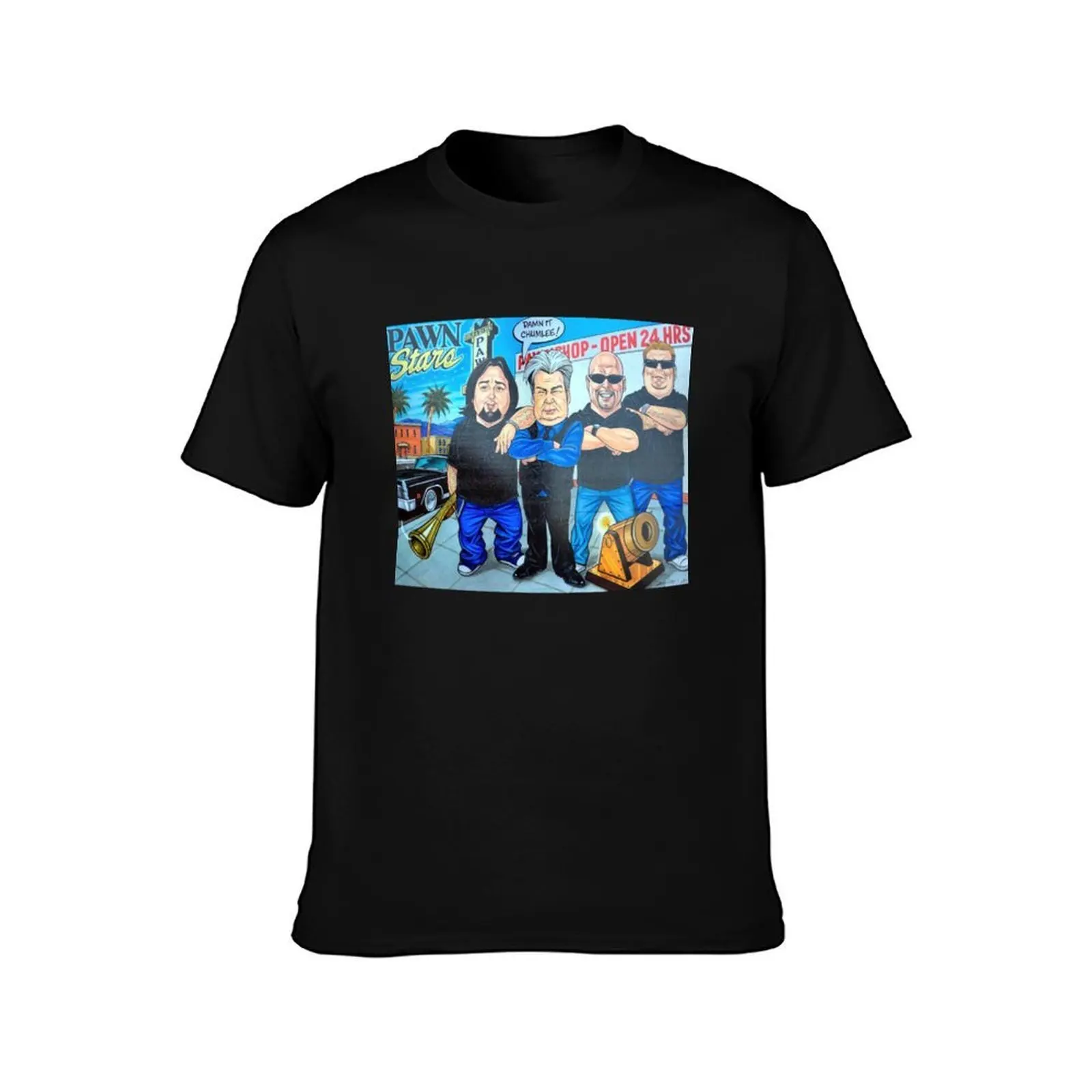 Pawn Stars in Las Vegas T-Shirt, Summer Casual Cotton Tee, Oversized Streetwear Tops, Vintage Graphic Print, Unisex Men Women