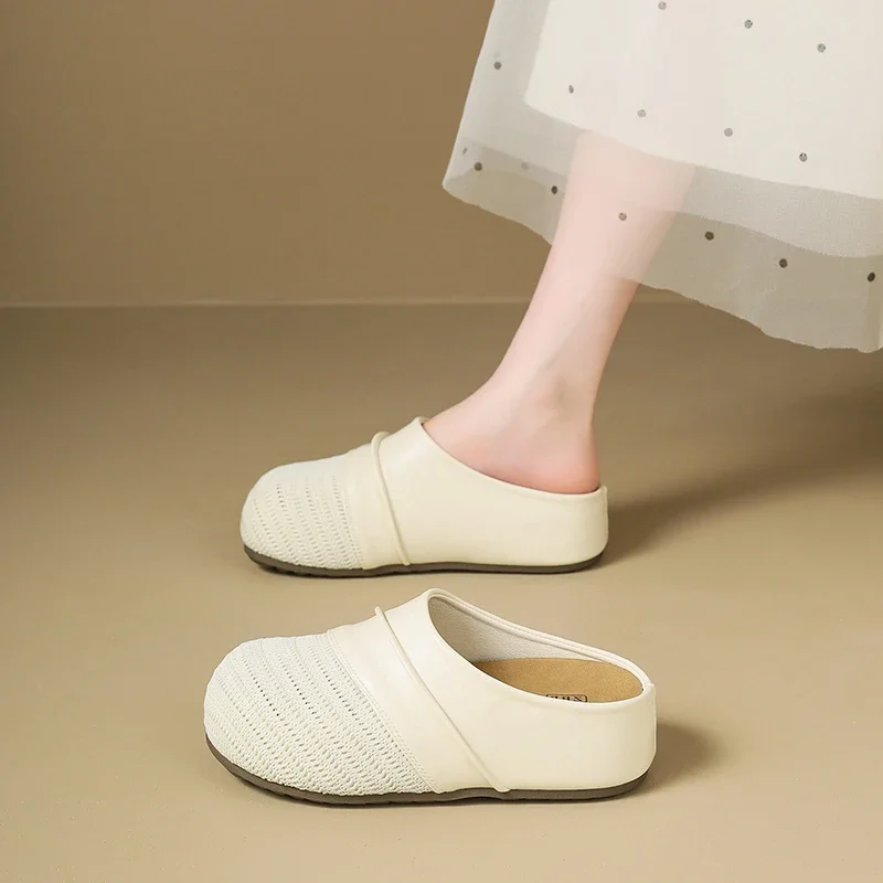 Park Stroll Ladies Summer Slippers Anti Slip Flat Comfort Base Ideal for Park Relax After Dinner Walks and Daily Leisure Time