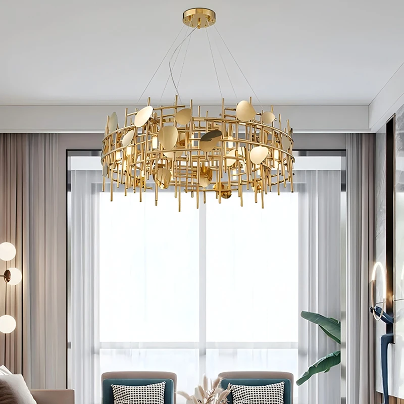 ديكور المنزل الثريا غرفة الطعام قلادة أضواء إضاءة داخلية تركيب المصابيح مصابيح السقف صالون الإضاءة الداخلية الفاخرة #1