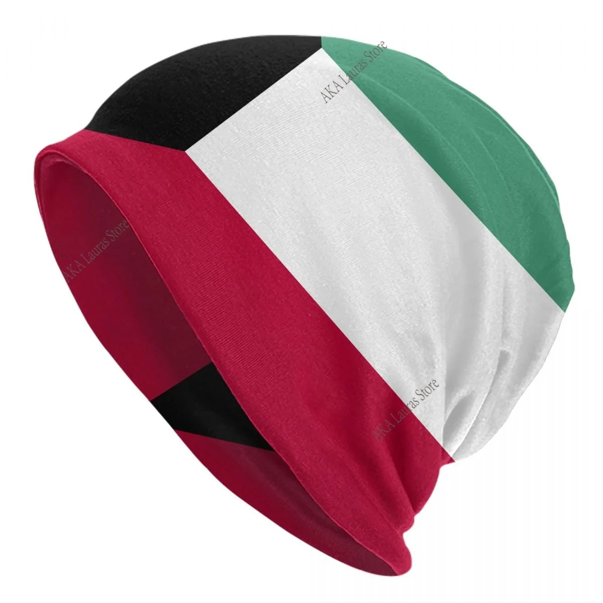 قبعات رقيقة بطبقة مزدوجة للشتاء للجنسين بعلم الكويت للرجال والنساء #1