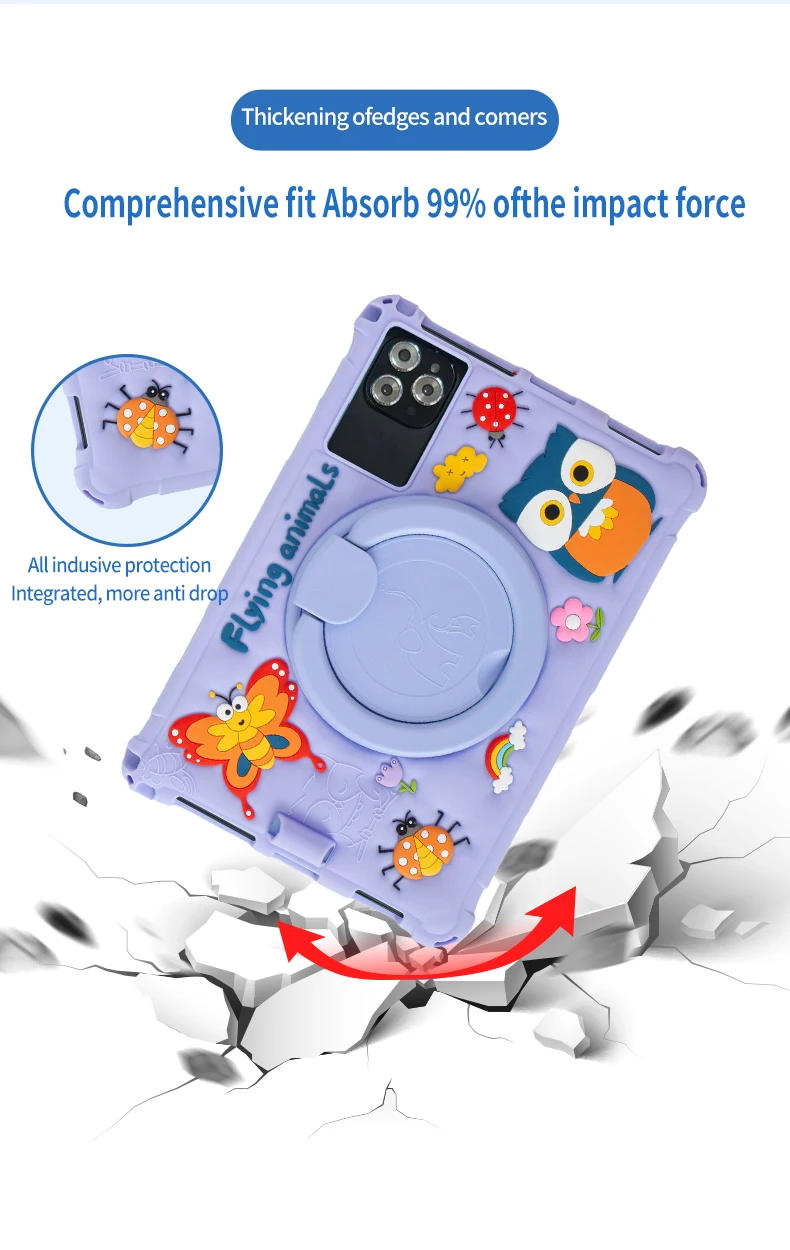 New 10.1-inch Kids Tablet 4G LTE Android 13 Go WIFI Octa Cor Processor 8GB RAM 64GB ROM Butterfly Case