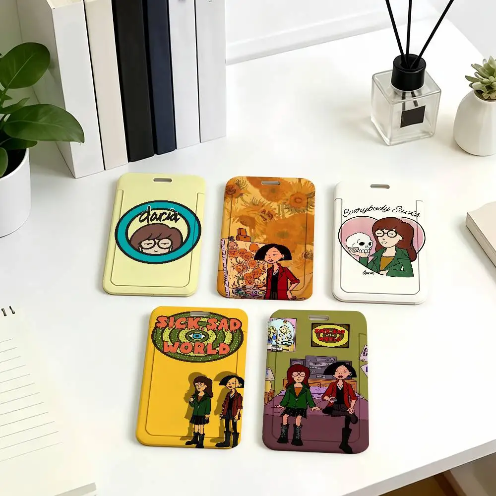 Cartoon D-Daria Card Holder Corporate Business Work Badge Holders Uisex Credit Bus Daily Commute ID Case