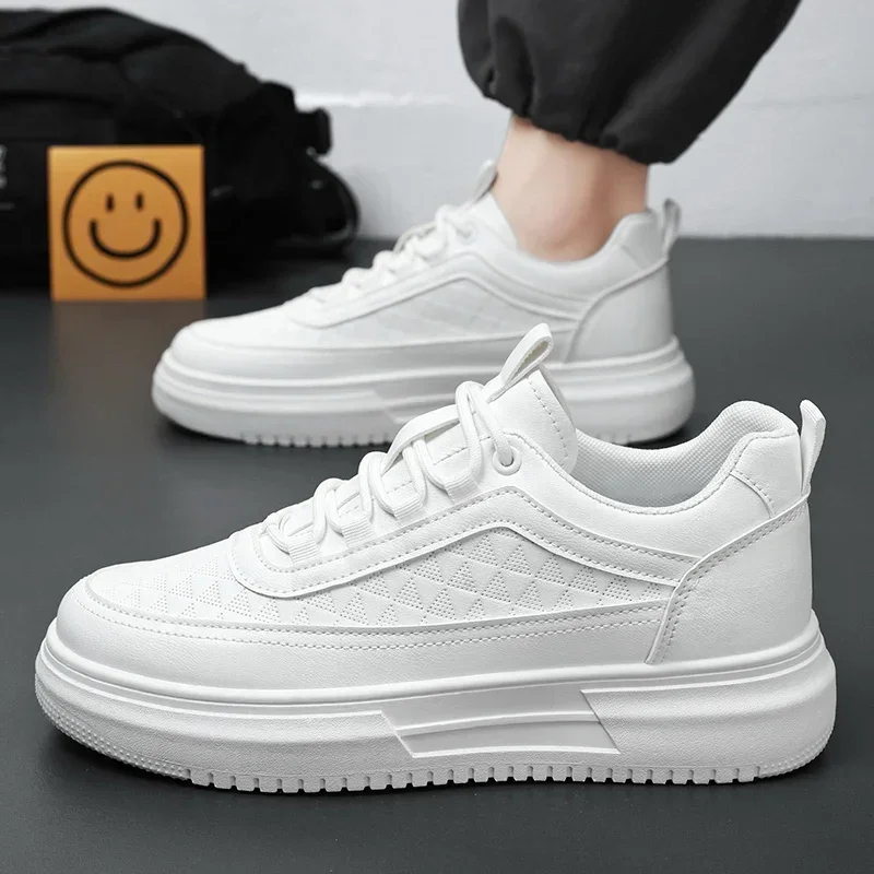 Outdoor Platform Men Casual Sneakers Fashion White Running Shoes Breathable Mens Sports Shoes Light Walking Shoes Tennis Shoes