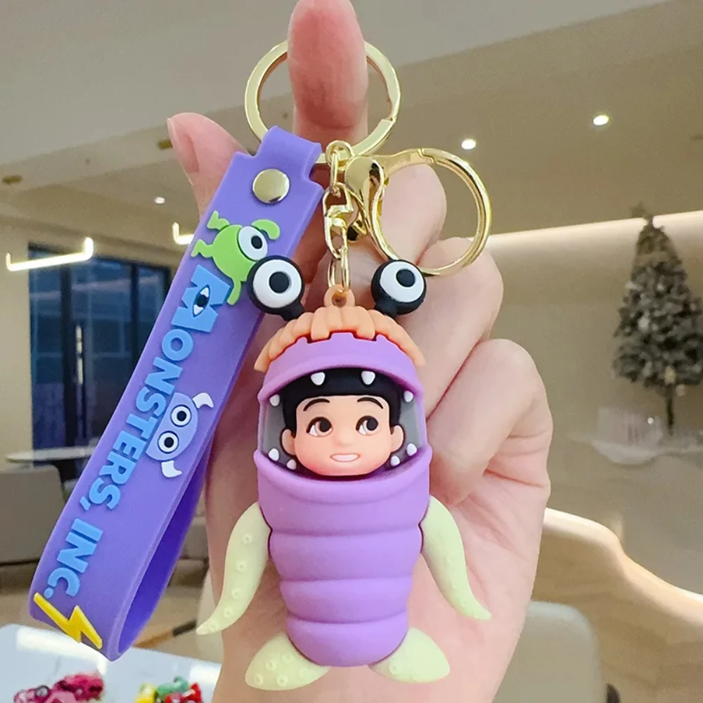 Anime Monsters Inc Figure Keychain Cartoon Power Company Doll Schoolbag Pendent Car Key Accessories Birthday Gifts for Friends