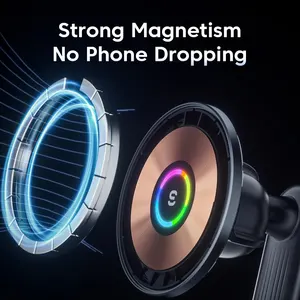 Kabelloser Autolader, Telefonhalterung, schnelles Laden, 15W, Qi, iPhone 14, 13, 12 Pro Max Hauptverkäufe Mobilfunklastzentrum - №8