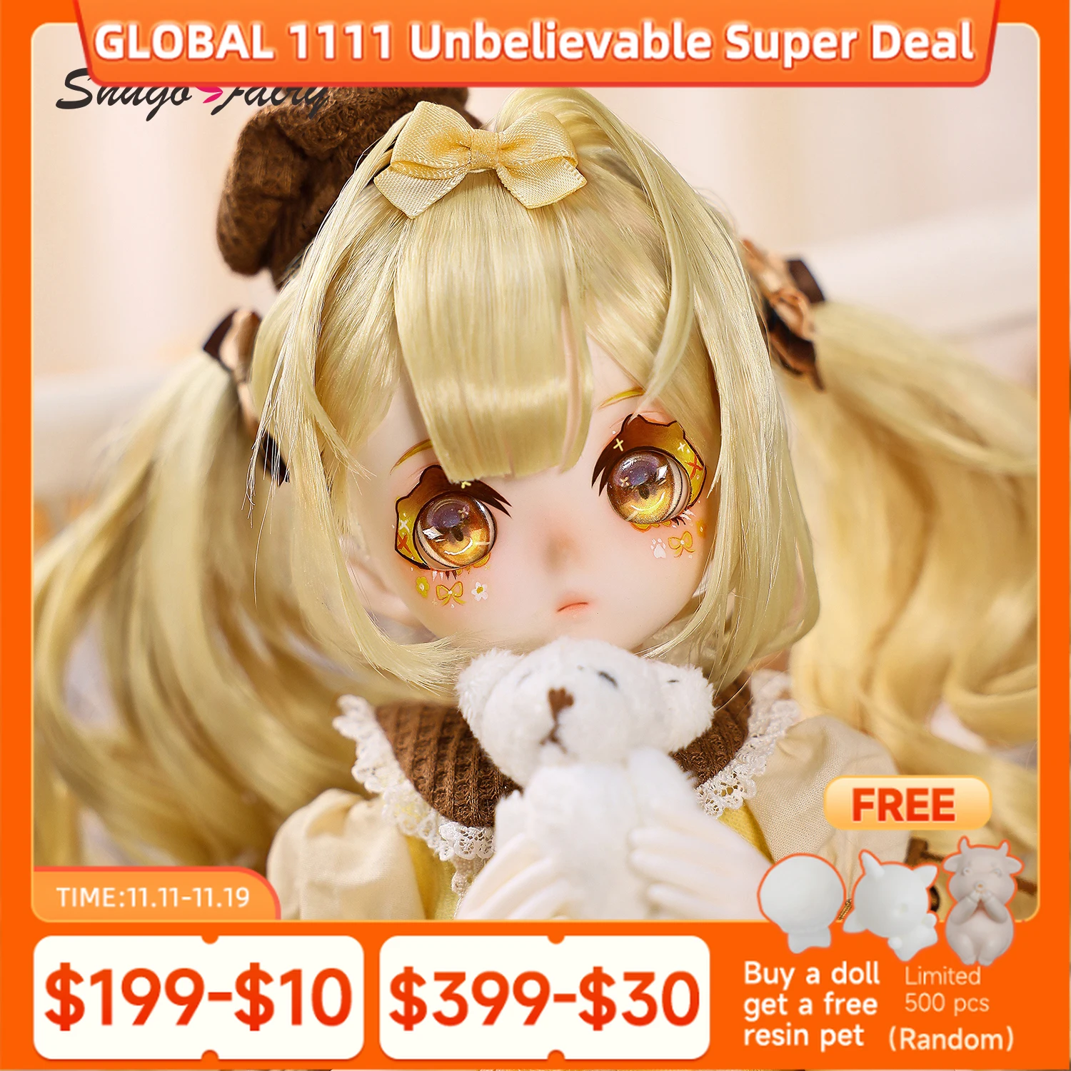 

Bjd куклы 1/4 Makoto B пудинг кекс имитация шоу ShugaFairy аниме лицо шарнирные куклы подарки Bjd кукла полный набор