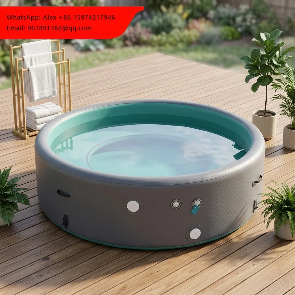 

Drop Stitch Inflatable Round Massage Pool, Factory Wholesale, Custom Size/Logo, Comfort Cushion Hot Tub For Sale