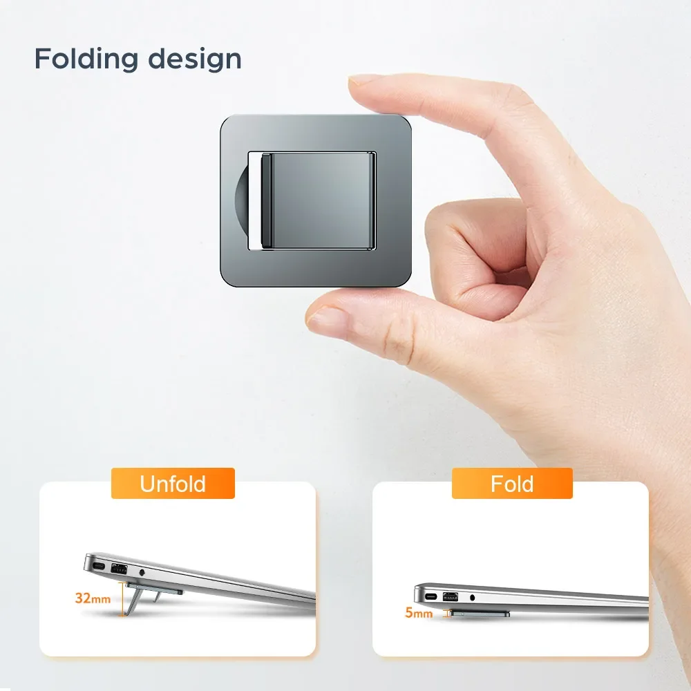 Oatsbasf 2 PCS Mini Metal Laptop Stand Notebook Support Laptop Riser Accessory for MacBook Air Xiaomi Tablet Holder for Cooling