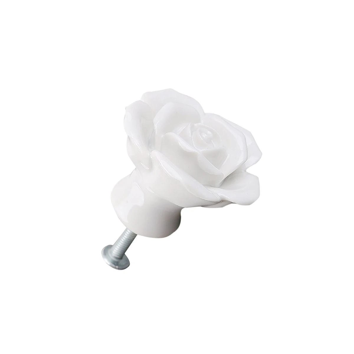 

8 Pcs Ceramic Handle Pull Knob Door Handles Dressing Table Rose Drawer Knobs Kitchen Cabinet