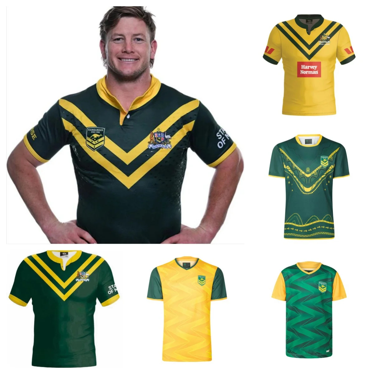 Australia Kangaroos 2024 Home/Away/Domestic Training Jersey