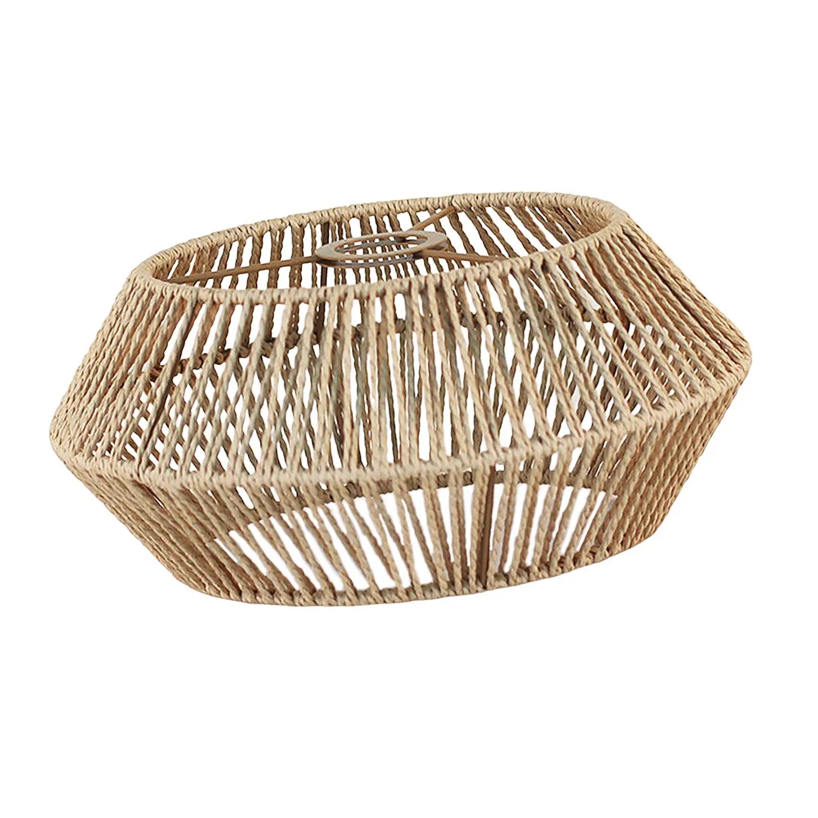 

Плетеный абажур из бумажной веревки для потолочного светильника, ручной работы, в деревенском стиле