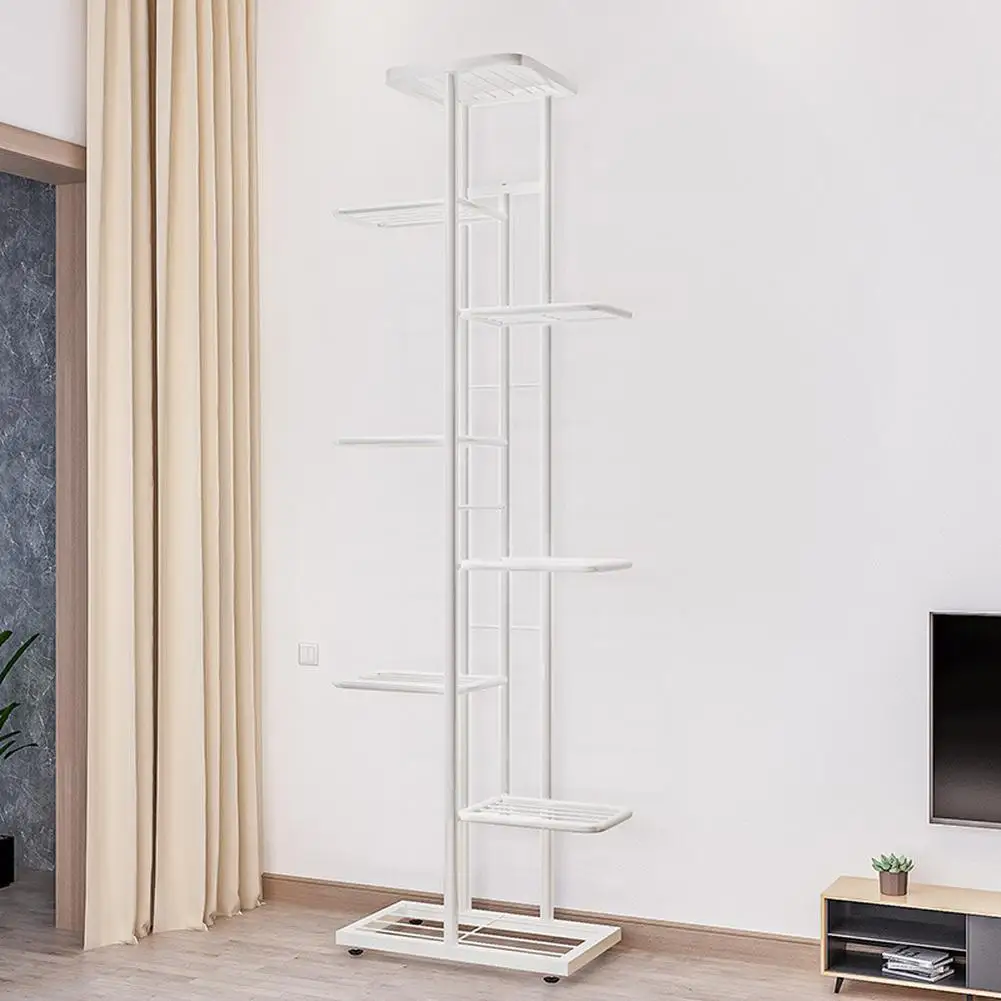 7/8 Tiers Garden Plant Stand, Metal Tiered Shelf Potted Plant Holder Flower Display Rack for Balcony Patio Indoor Outdoor Decor image 6