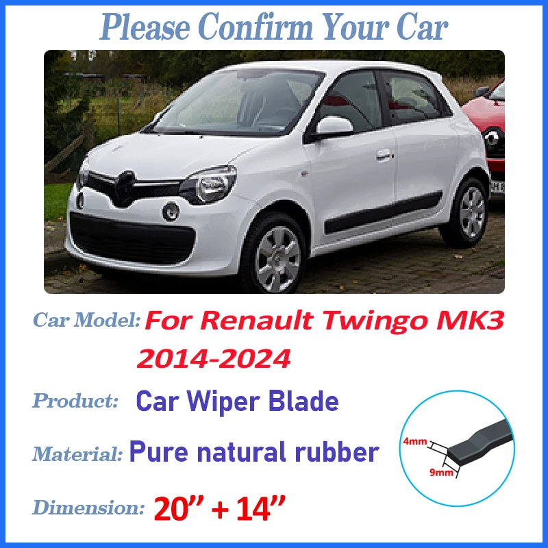 

Лезвия автомобильных дворников для Renault Twingo lll Accesorios MK3, комплект кузова MK3 2014-2024, щетки для ветрового стекла, автоомыватель лобового стекла