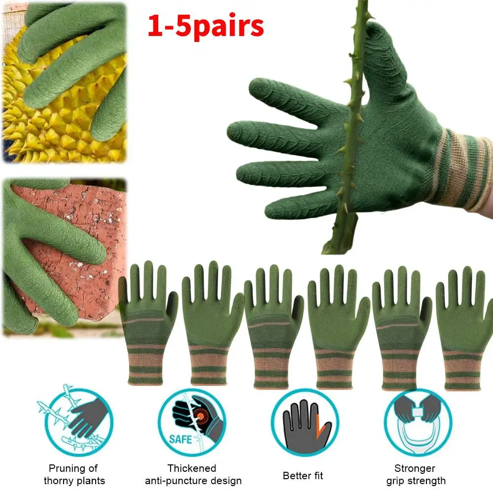 1-5pairs Gardening Gloves Thorn Proof Rose Pruning Garden Glove Protection Glove Rose Gloves for Cactus Rose and Blackberry