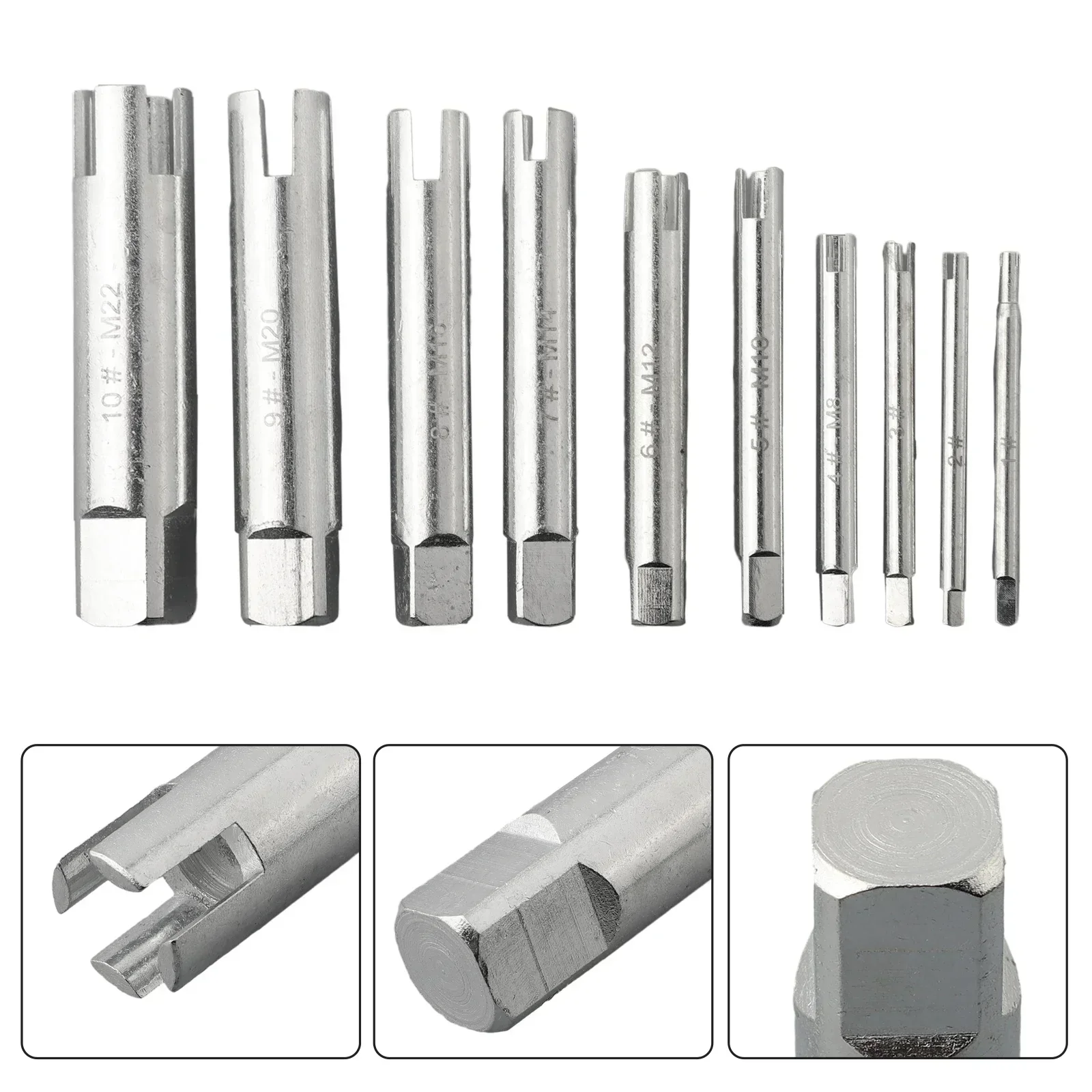 Screw Extractor Broken Head Screw Removal Tool 10pcs Screw Tap Extractors For Easy Extraction Of Damaged Screws